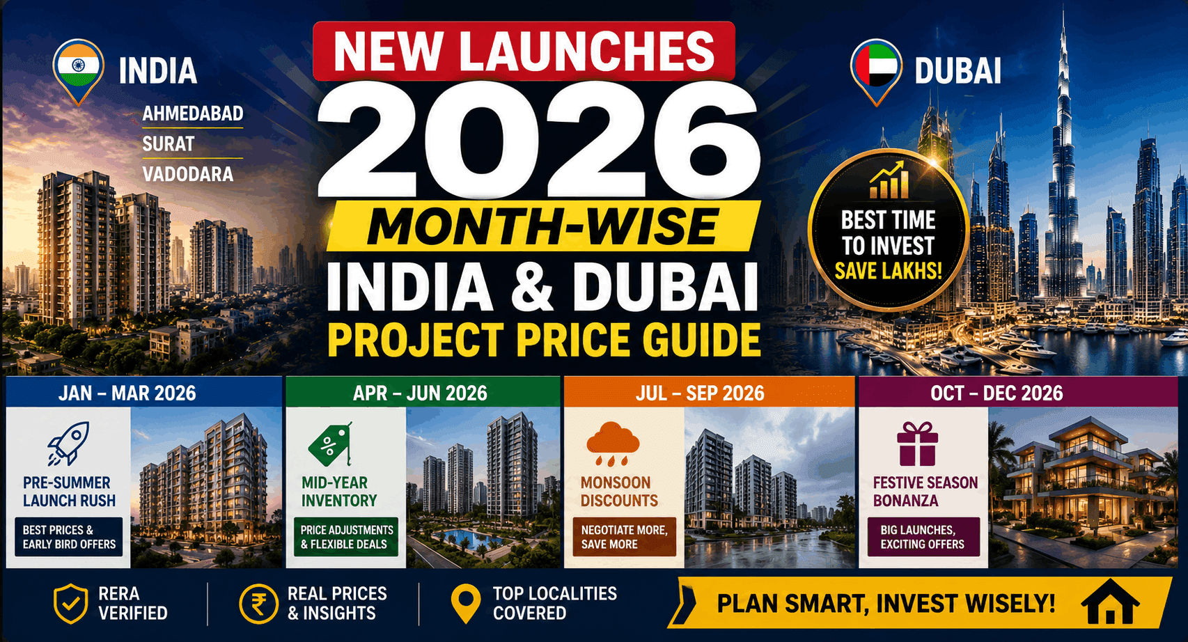 New Launches 2026: Month-Wise India and Dubai Project Price Guide