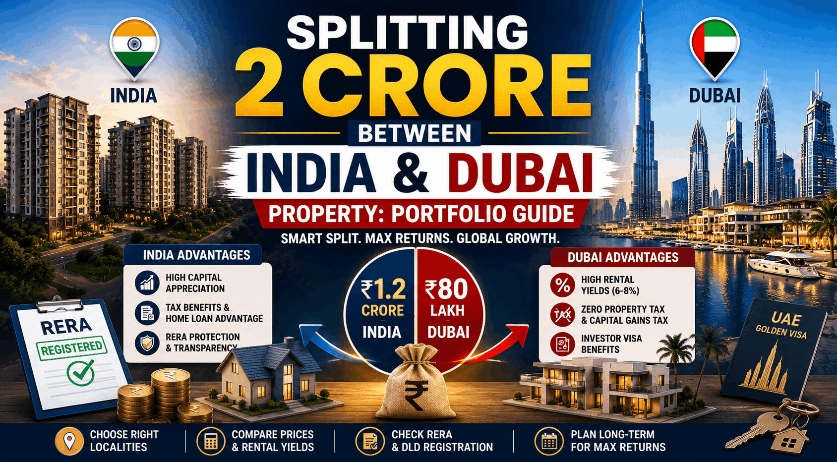 Splitting 2 Crore Between India and Dubai Property: Portfolio Guide