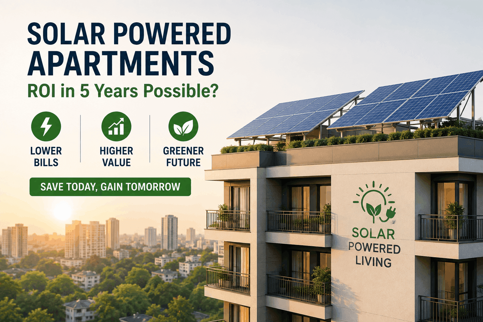 Solar Powered Apartments in India: ROI in 5 Years Possible?