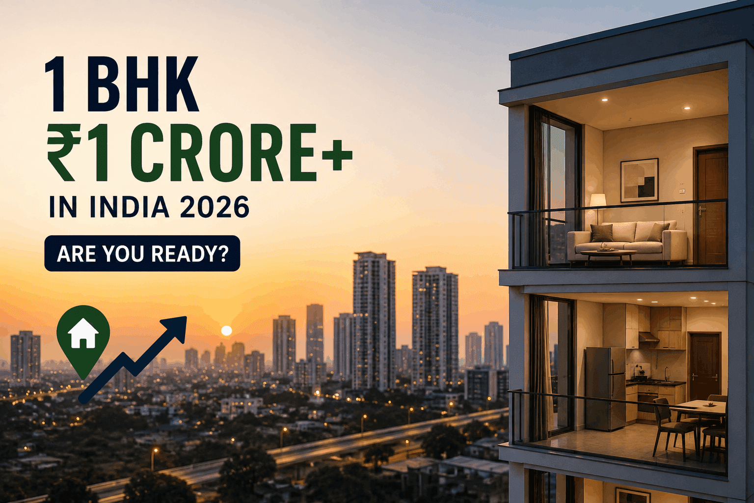 Cities Where 1 BHK Costs More Than ₹1 Crore in India 2026