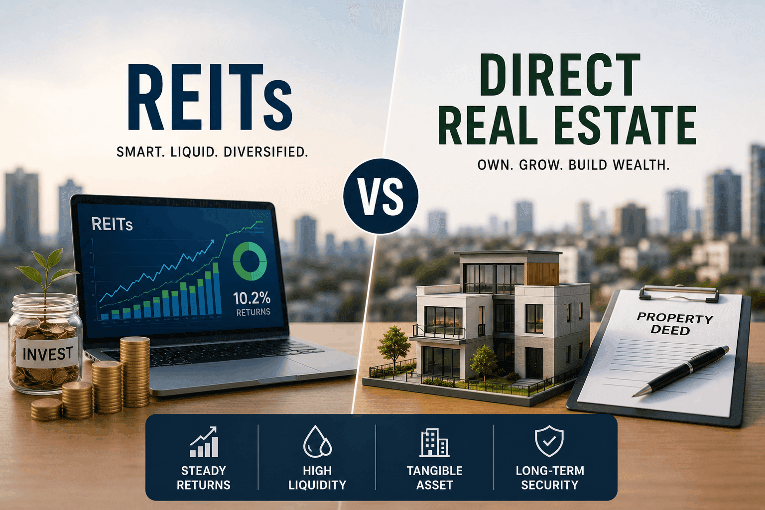 REITs vs Direct Real Estate Investment in India 2026: Returns Compared