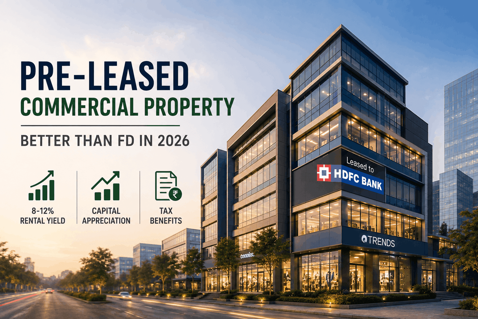 Pre-Leased Commercial Property: Why It's Better Than FD in 2026