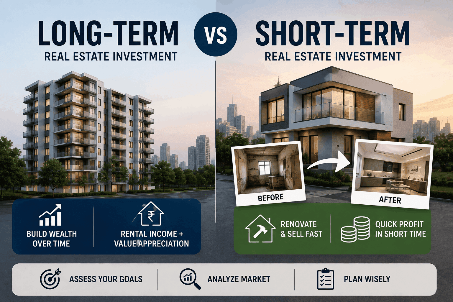 Long-Term vs Short-Term Real Estate Investment Strategies
