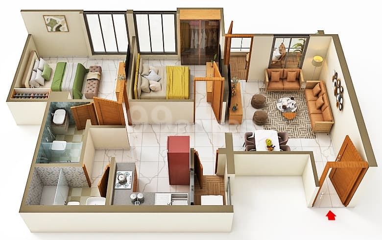 Floor Plan 1 - Vrindavan 