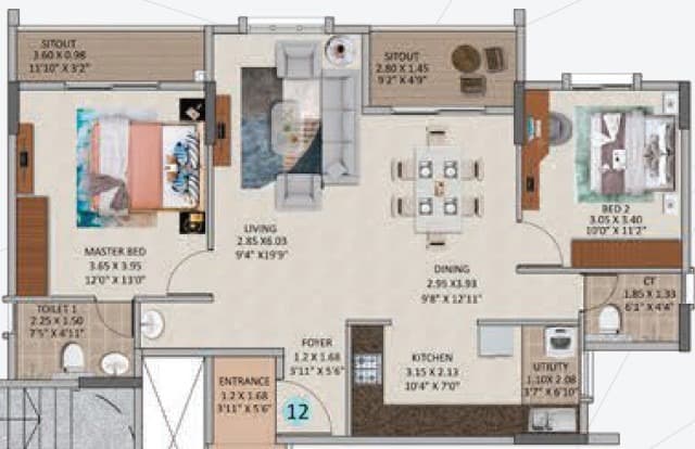 Floor Plan 7 - Oceanus White Meadows 