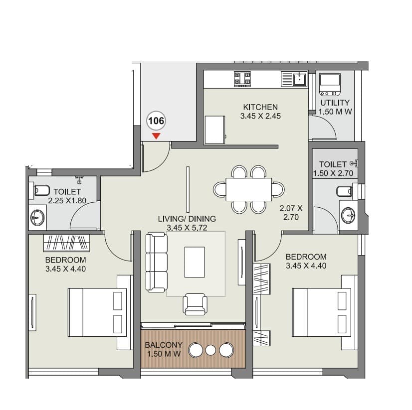 Floor Plan 1 - Sage By Shantilal