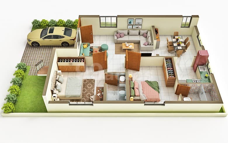 Floor Plan 2 - Harivillu Fortune Green Vistaraa 