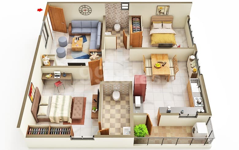 Floor Plan 2 - Nakshatra Casa Grande