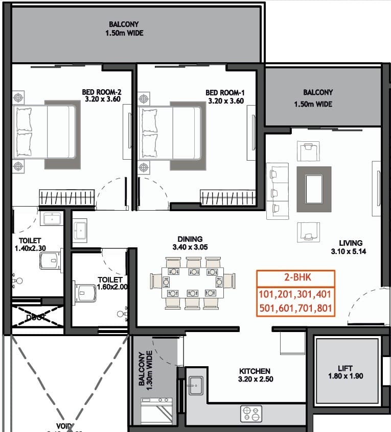Floor Plan 1 - Laguna Azul 