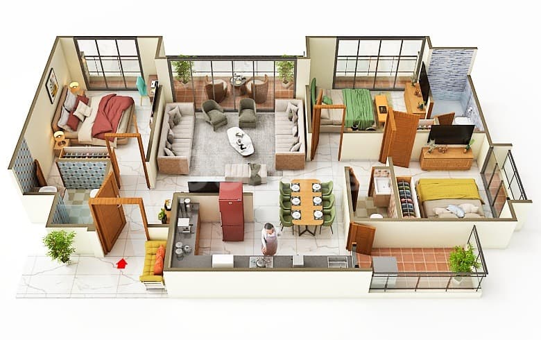 Floor Plan 1 - Akaay Luxuria