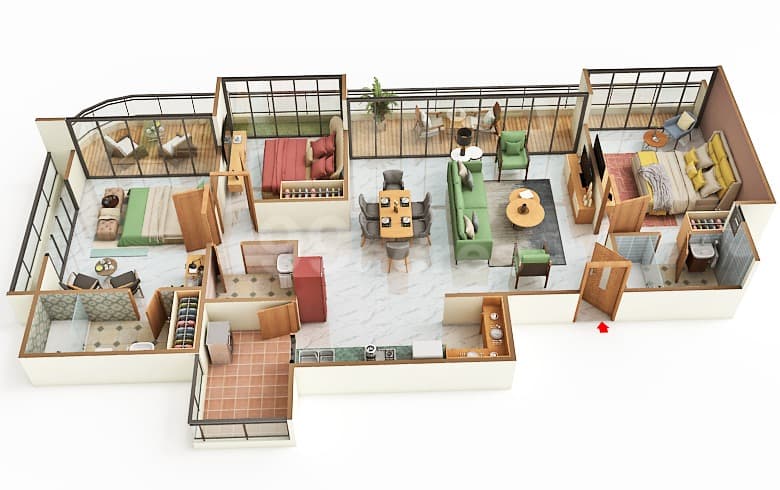 Floor Plan 1 - Madhav Aishvaryam