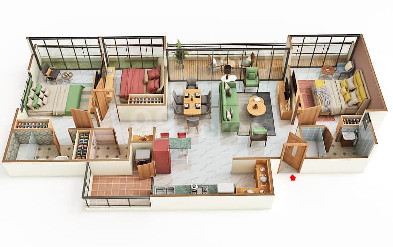 Floor Plan 3 - Madhav Aishvaryam 