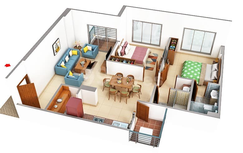 Floor Plan 1 - Sahajanand Swarg 