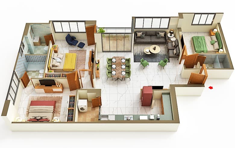 Floor Plan 1 - Shree Auxeria And Astrum 