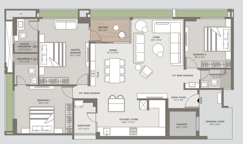 Floor Plan 2 - Shree Auxeria And Astrum 