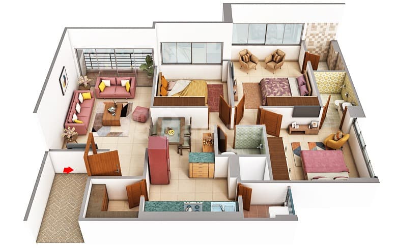 Floor Plan 1 - D R Praharsh Bluebell 