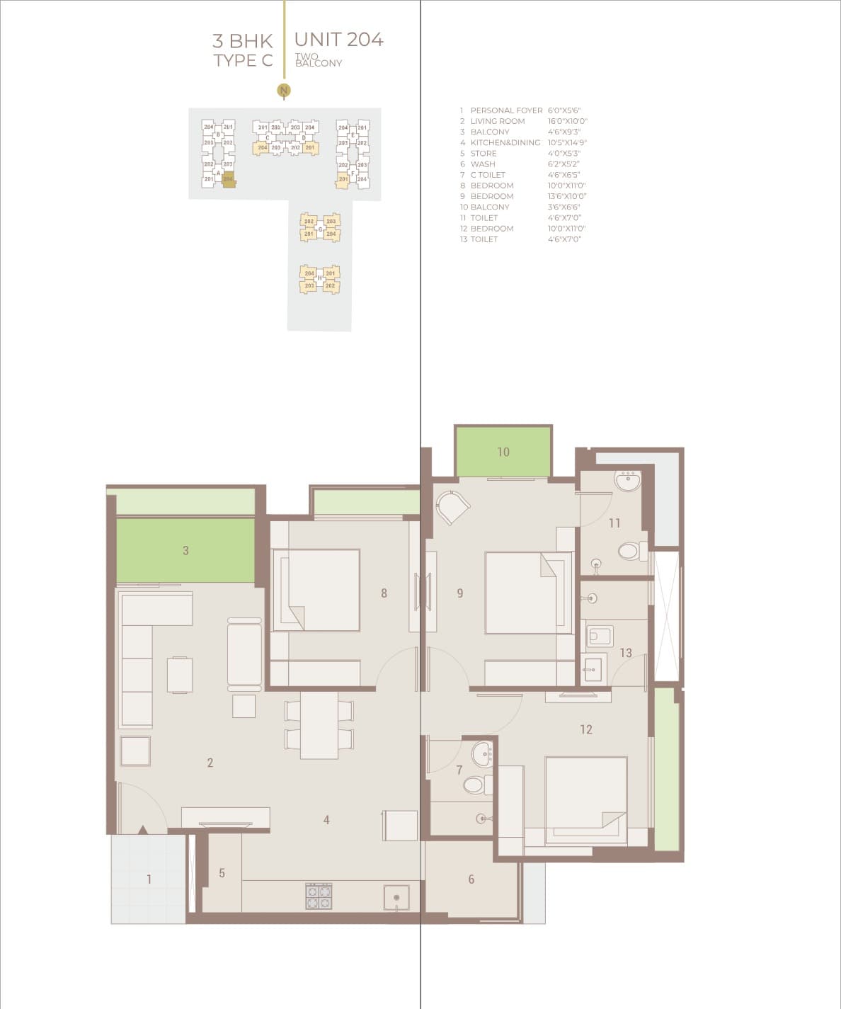 Floor Plan 1 - Vishwanath Sarathya West 