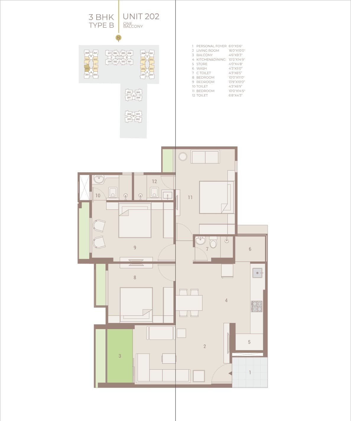 Floor Plan 2 - Vishwanath Sarathya West 