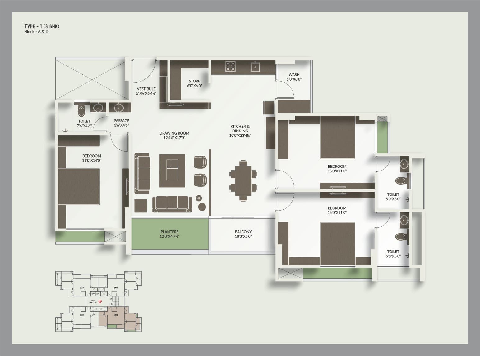 Floor Plan 1 - Unique Luxuria 