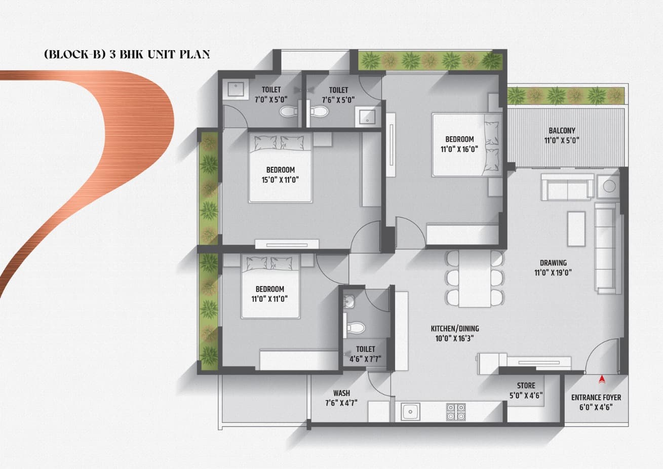 Floor Plan 1 - Terrace Skyline
