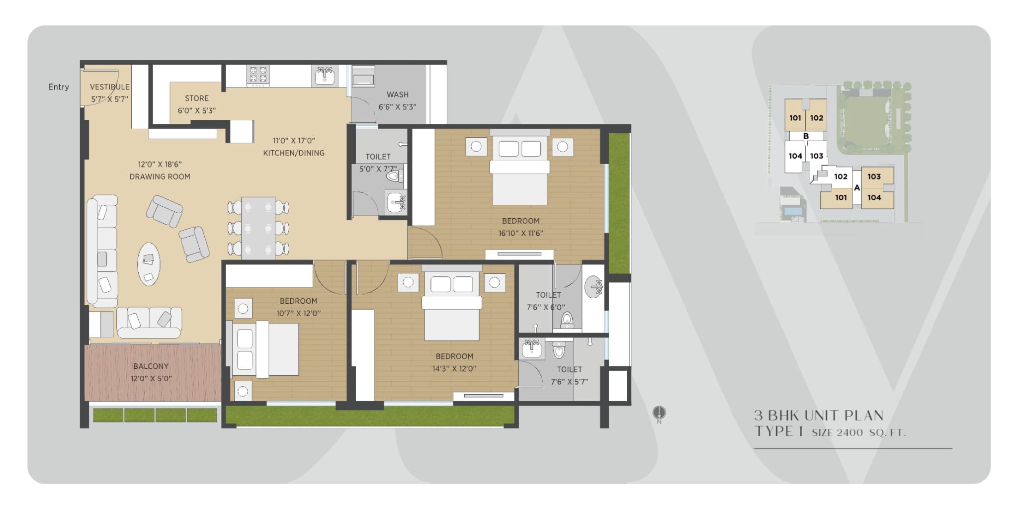 Floor Plan 2 - Aarohi Avinya 