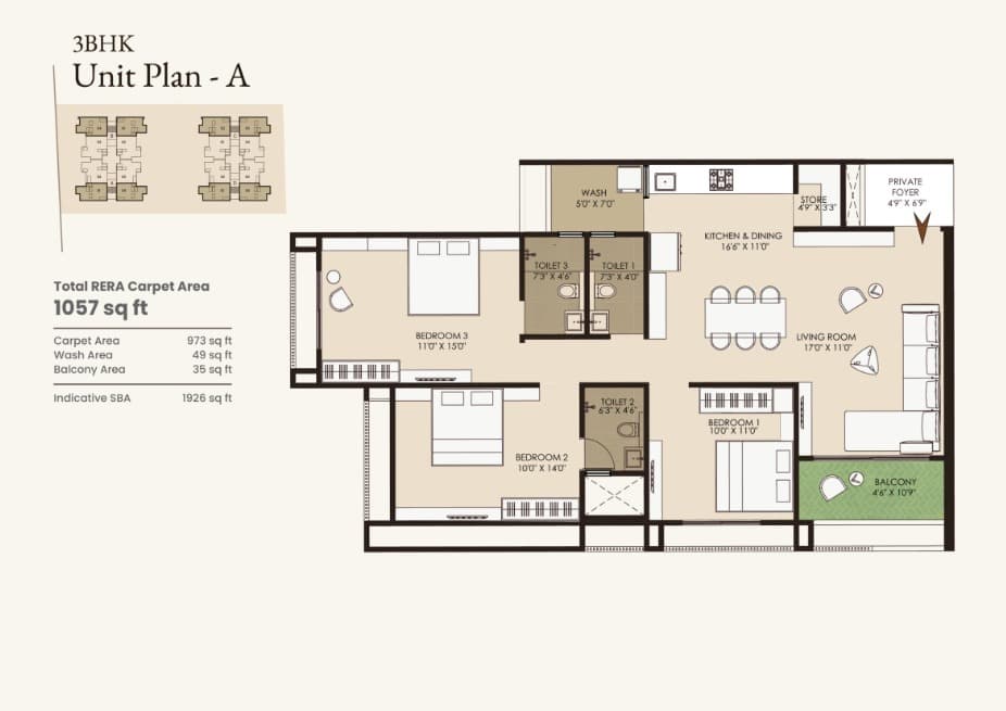 Floor Plan 2 - Venus Deshna 