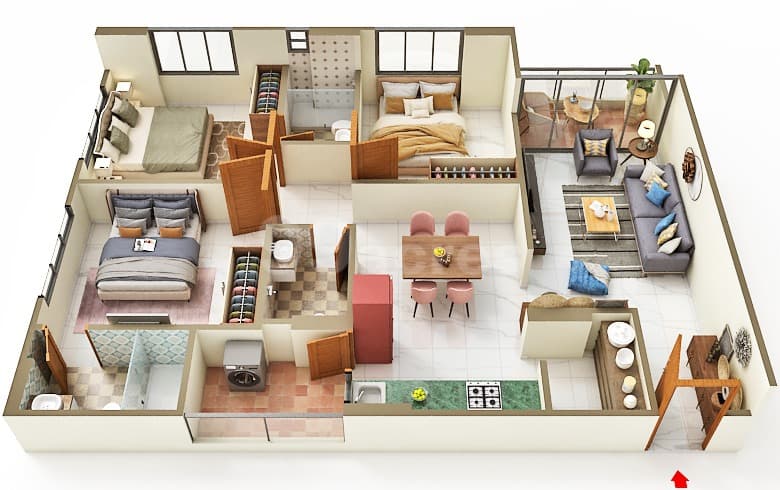 Floor Plan 6 - Shruti Apartment 