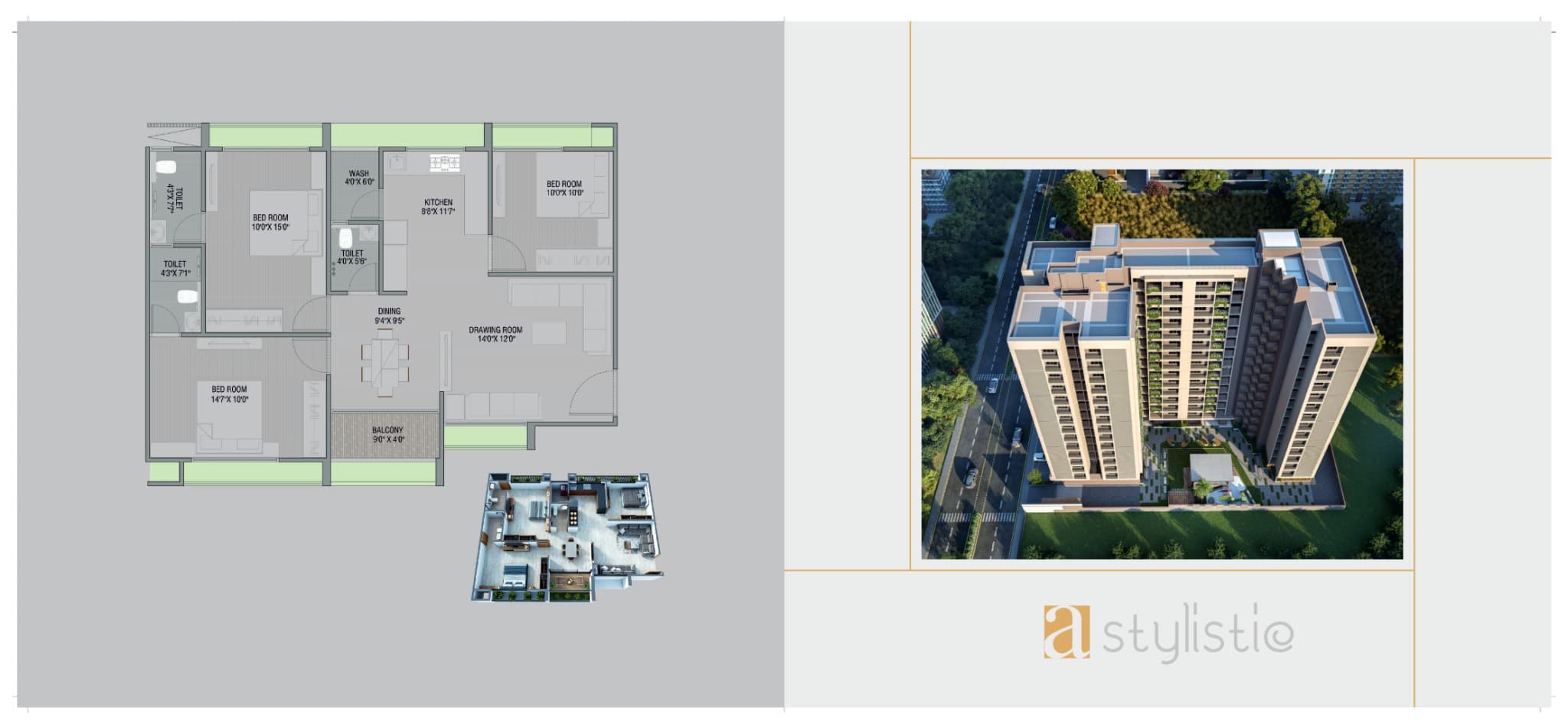 Floor Plan 1 - Green Abalone