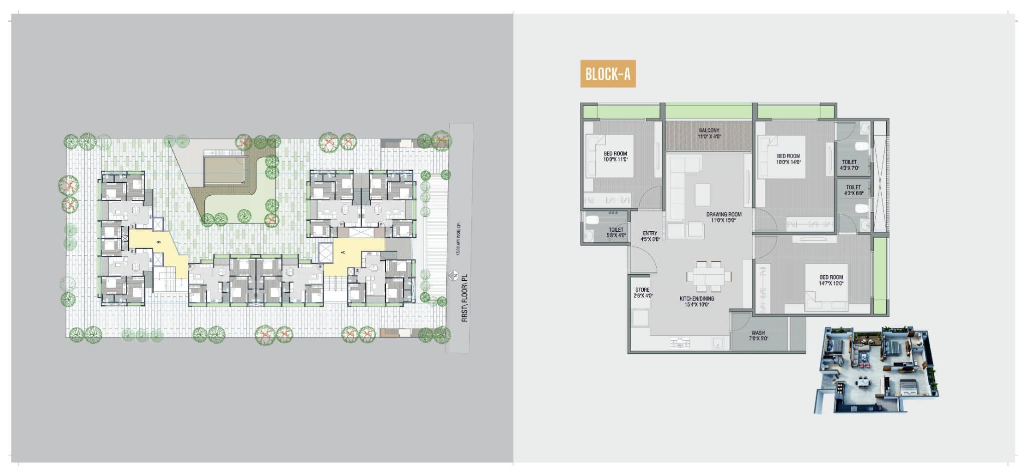 Floor Plan 2 - Green Abalone