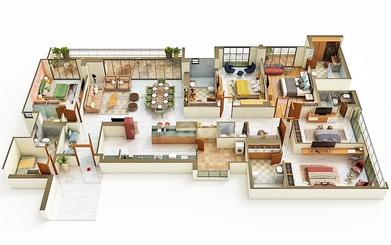 Floor Plan 1 - Goyal Riviera Crown 