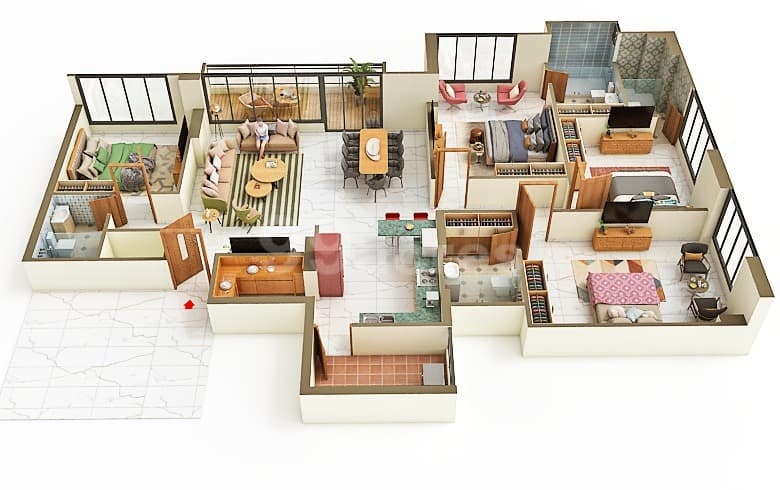 Floor Plan 1 - Shiv Autograph 