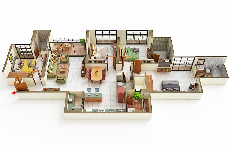 Floor Plan 1 - Safal Niwa 