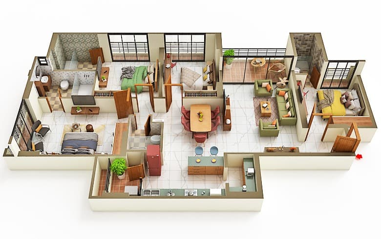 Floor Plan 2 - Safal Niwa 