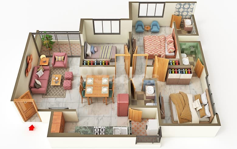 Floor Plan 2 - Arpan Status Sky 