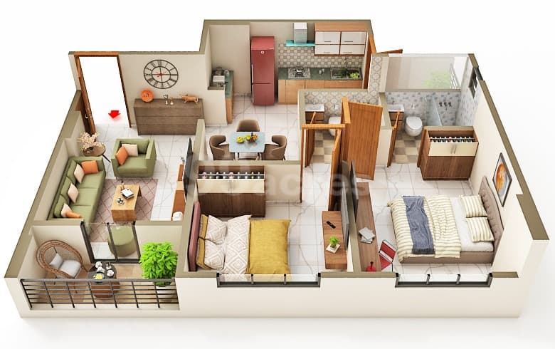 Floor Plan 1 - Uma Shlok 99 