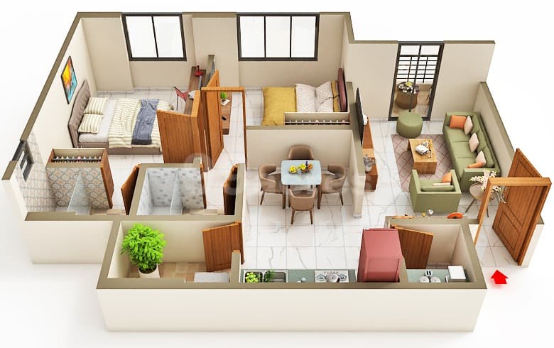 Floor Plan 2 - Uma Shlok 99 