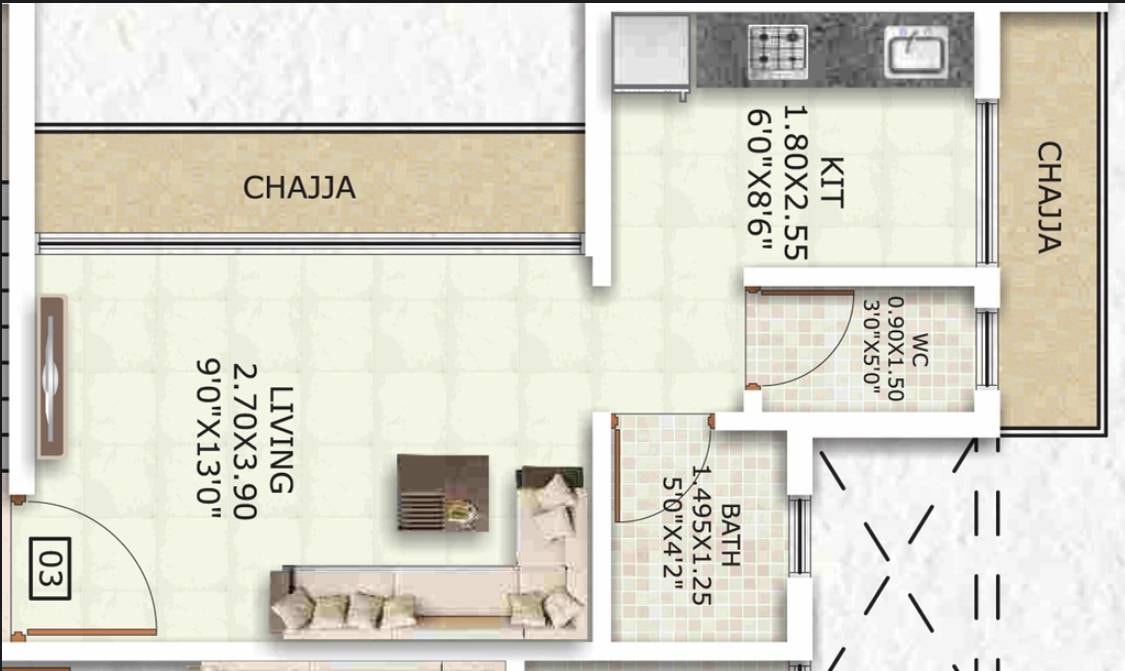 Rajmudra Toshal Villa - side view in navi mumbai