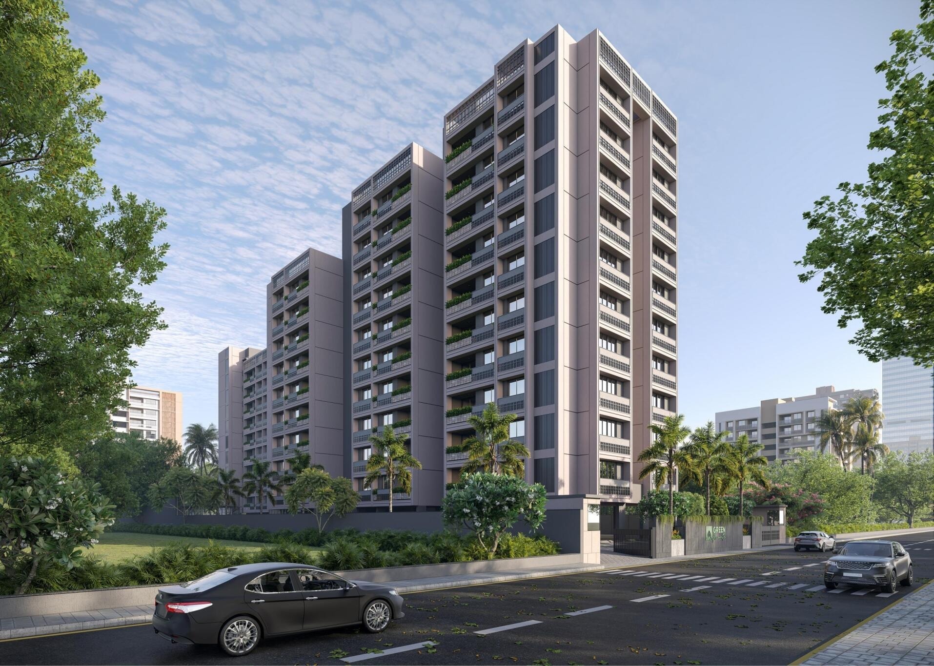 Green Fluorite  - exterior view in Ahmedabad
