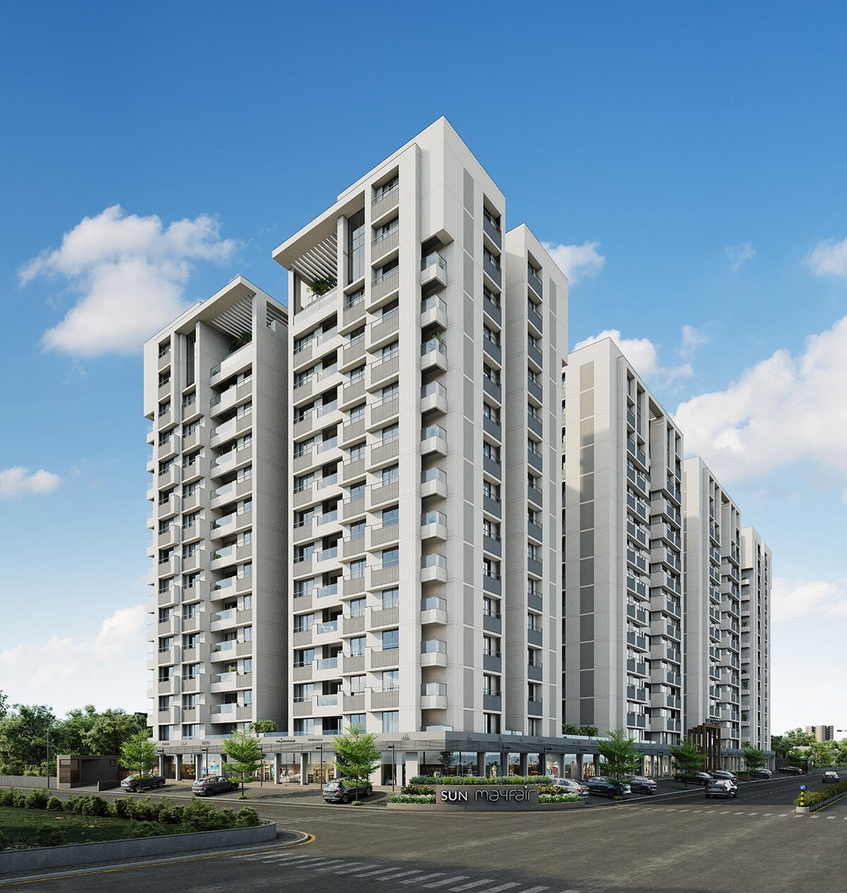 Sun Mayfair - 3 BHK apartment for buy-new in Wapa, Ahmedabad - main view