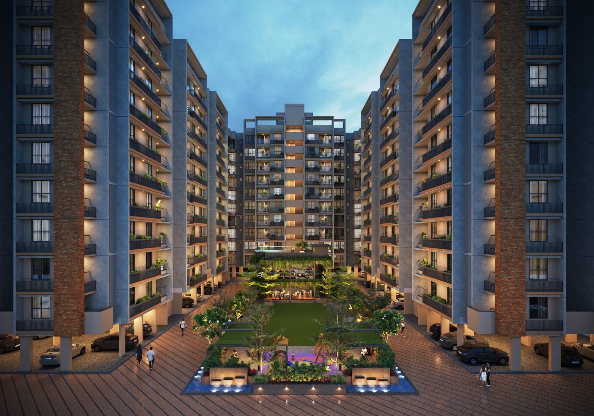Divine Skypark - 3 BHK apartment for buy-new in South Bopal, Ahmedabad - main view
