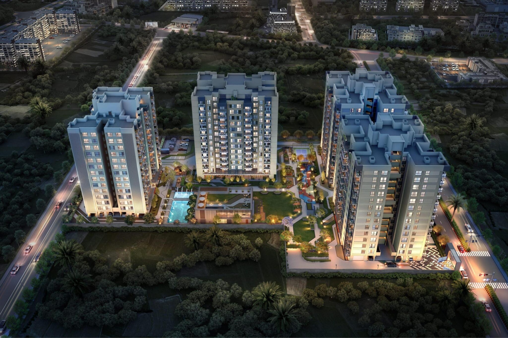Adani Amaris - 4 BHK apartment for buy-new in Jagatpur, Ahmedabad - main view