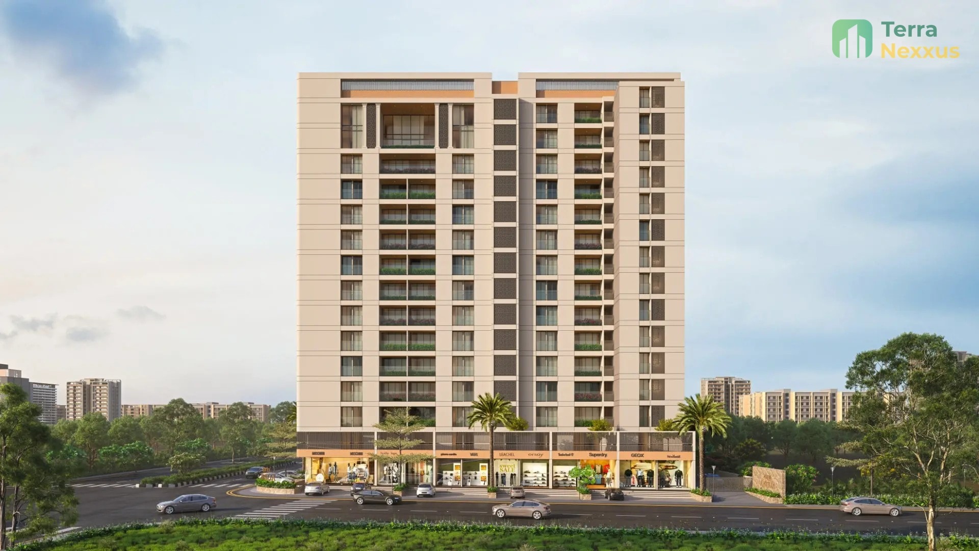 3 BHK Apartment in Aditya Antilia, Zundal, Ahmedabad - side view in Ahmedabad