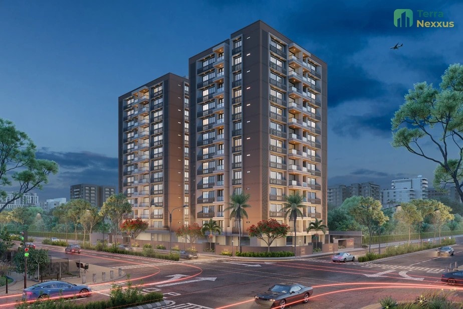 3 BHK Apartment in Aarambh Elegance, Raysan, Gandhinagar - 3 BHK apartment for buy-new in Raysan, Gandhinagar - main view