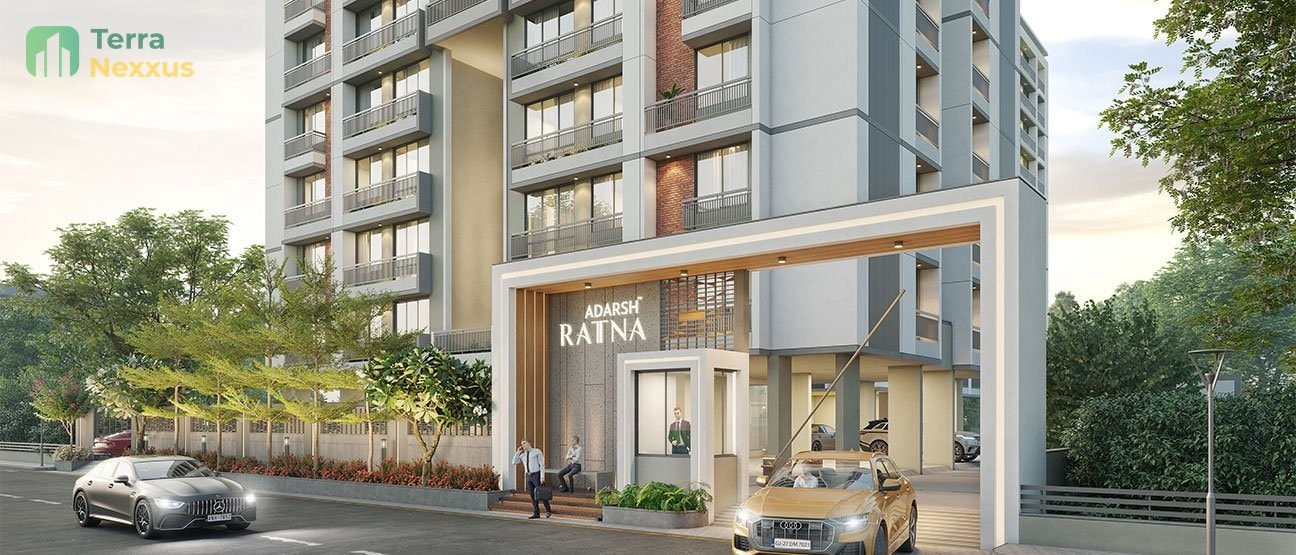 3 BHK Apartment in Adarsh Ratna, Hanspura, Ahmedabad - exterior view in Ahmedabad