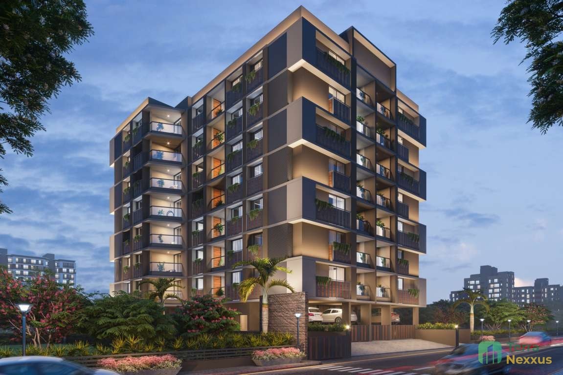 3 BHK Apartment in Abode Luxury Living, Vijay Cross Road, Ahmedabad - side view in Ahmedabad