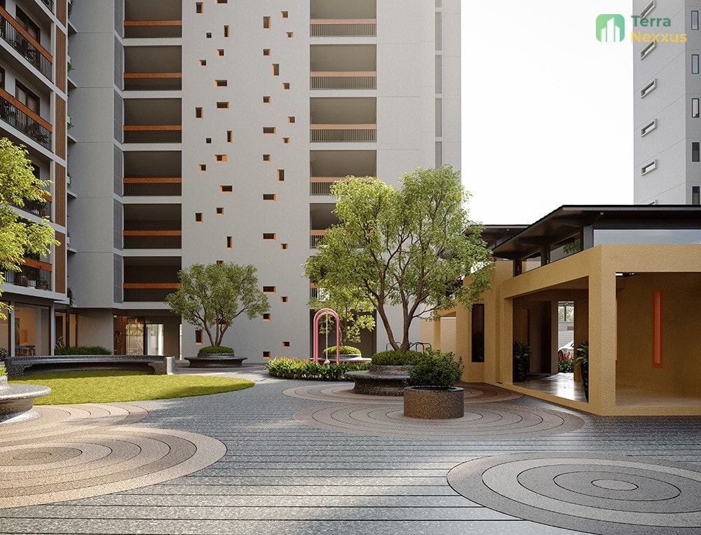 2 BHK Apartment in B / Ethics, Bopal, Ahmedabad - side view in Ahmedabad