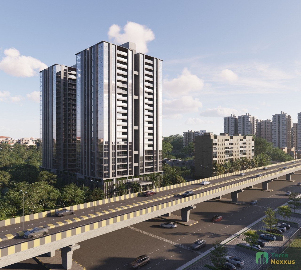 3 BHK Apartment in Satyamev Vista Two, Sola, Ahmedabad - side view in Ahmedabad
