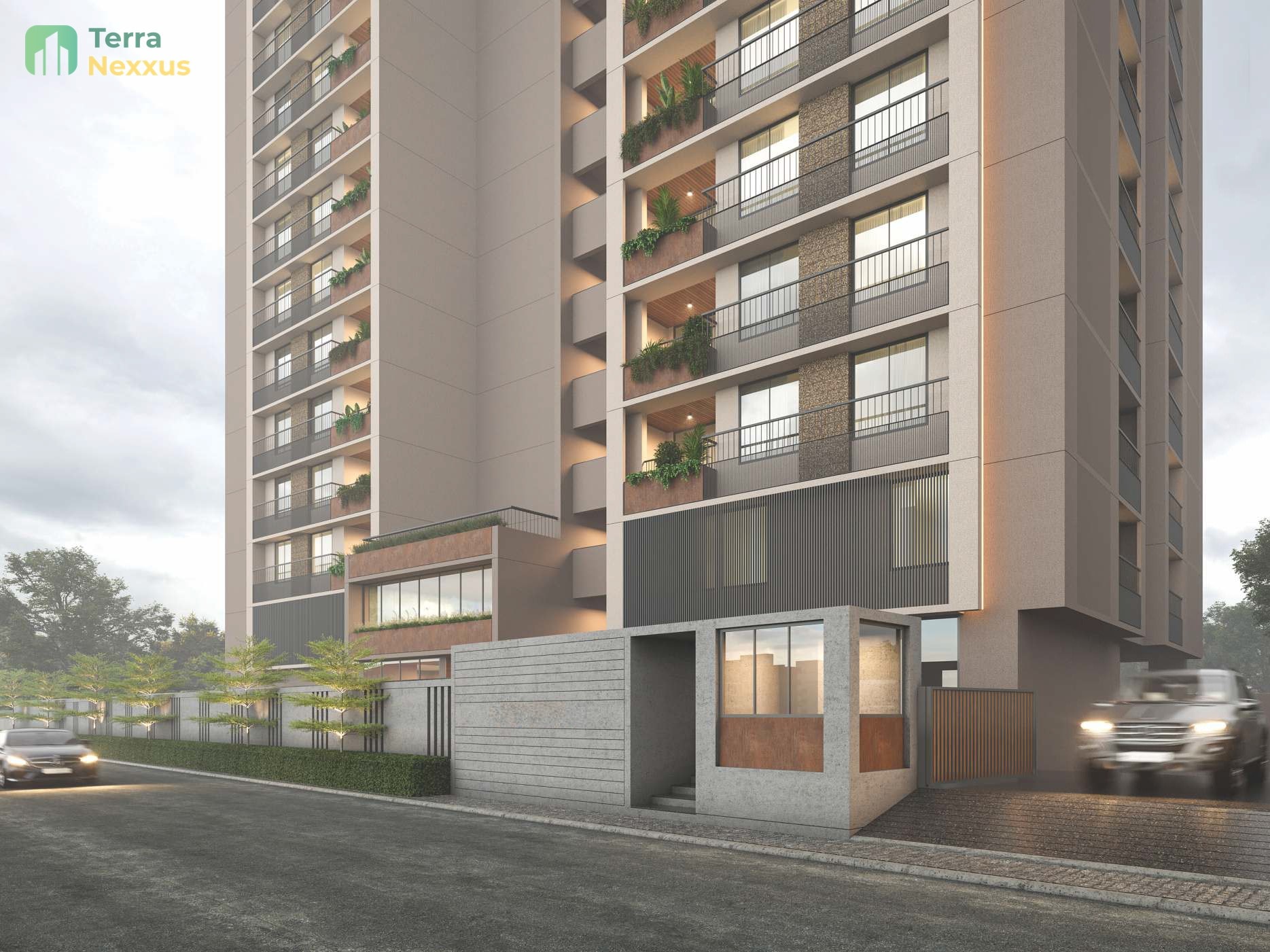3 BHK Apartment in Shree Vishnudhara Nidhi Apartment, Naranpura, Ahmedabad - side view in Ahmedabad
