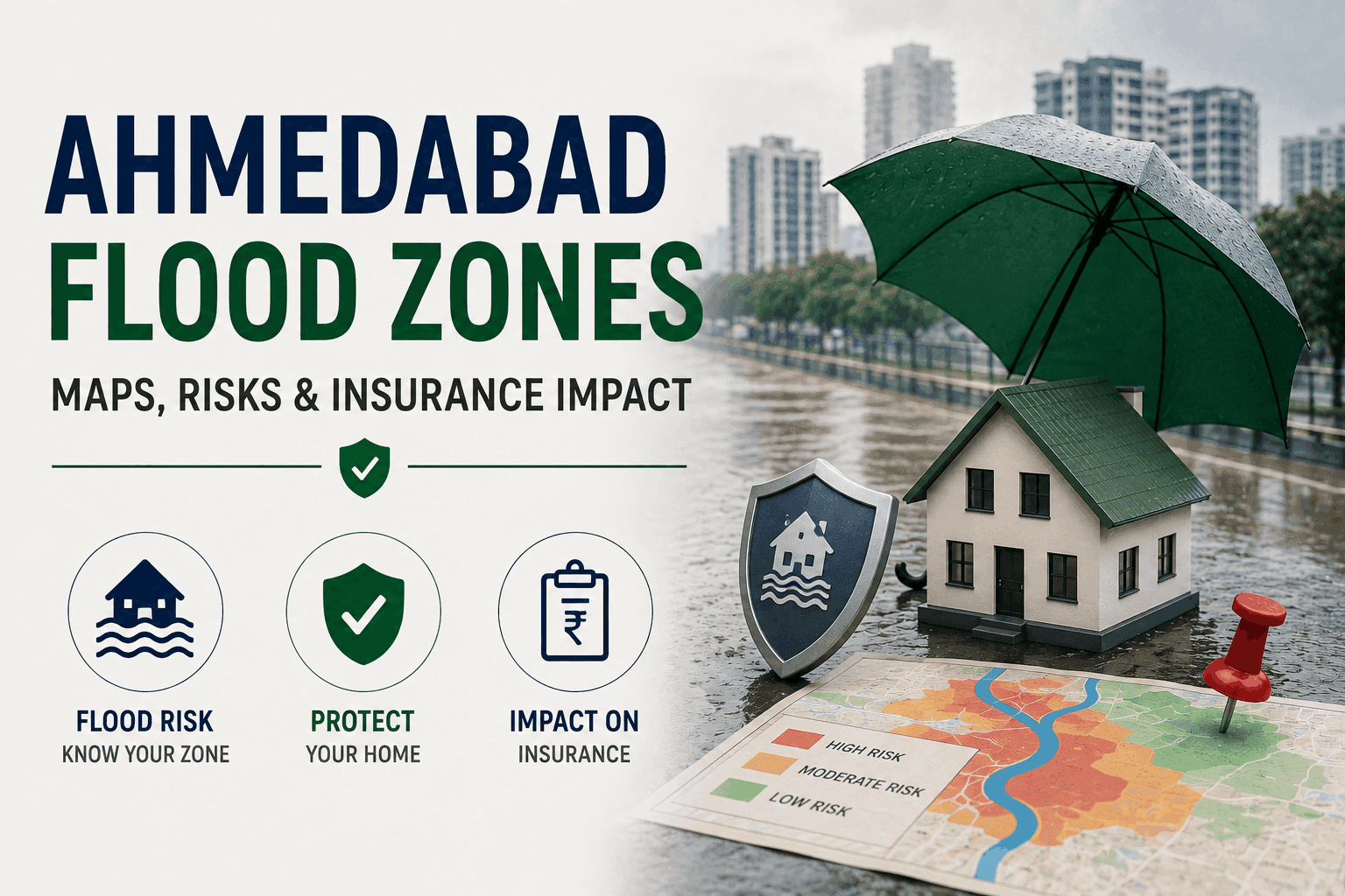 Flooding Zones in Ahmedabad: Maps, Risks, and Insurance Premium Impact