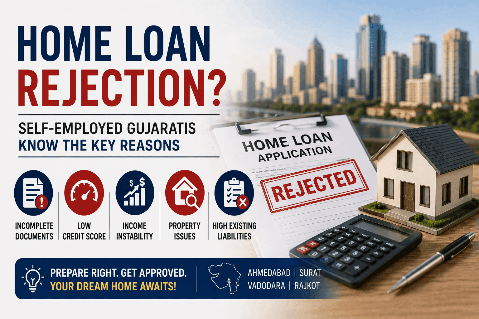 Home Loan Rejection Reasons Specific to Self-Employed Gujaratis